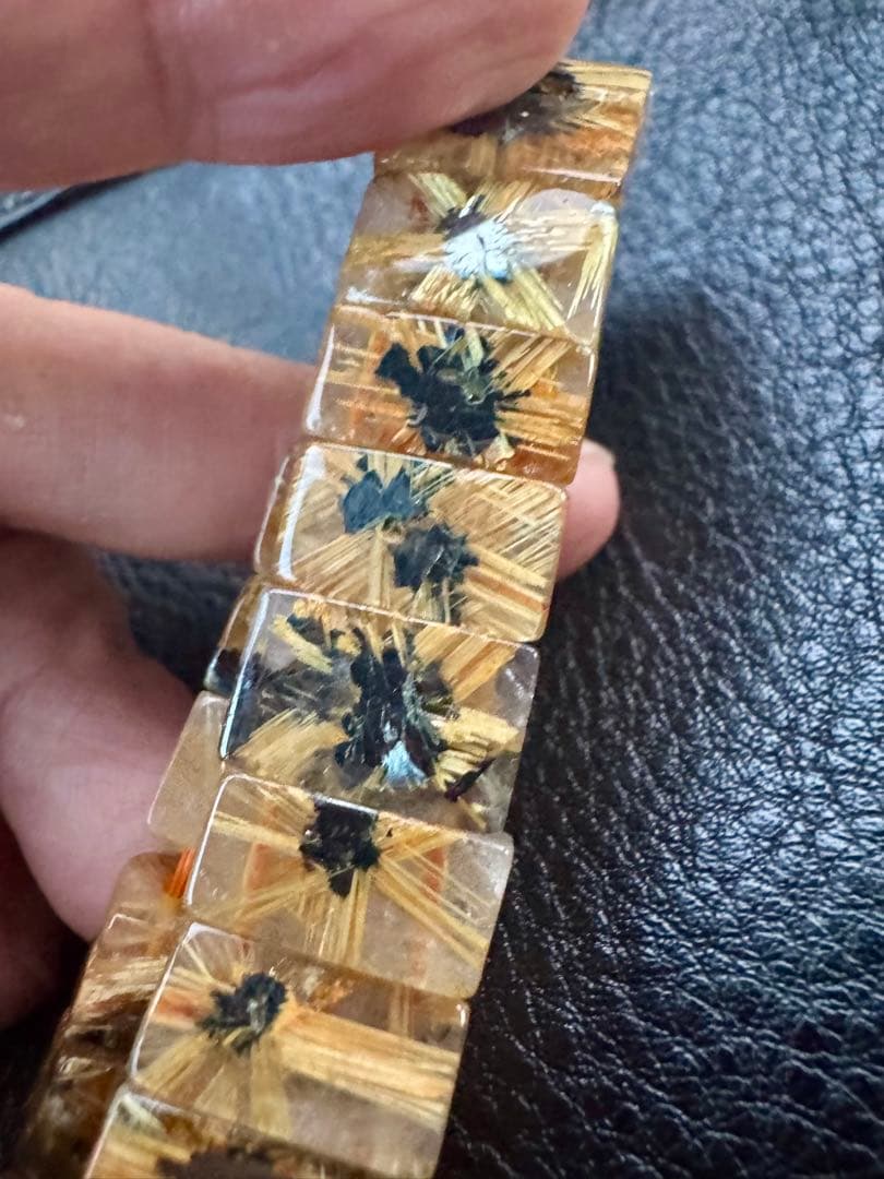 太陽放射ルチルバングル　高品質　15.5mm 内径17cm 瀧原宮浄化品