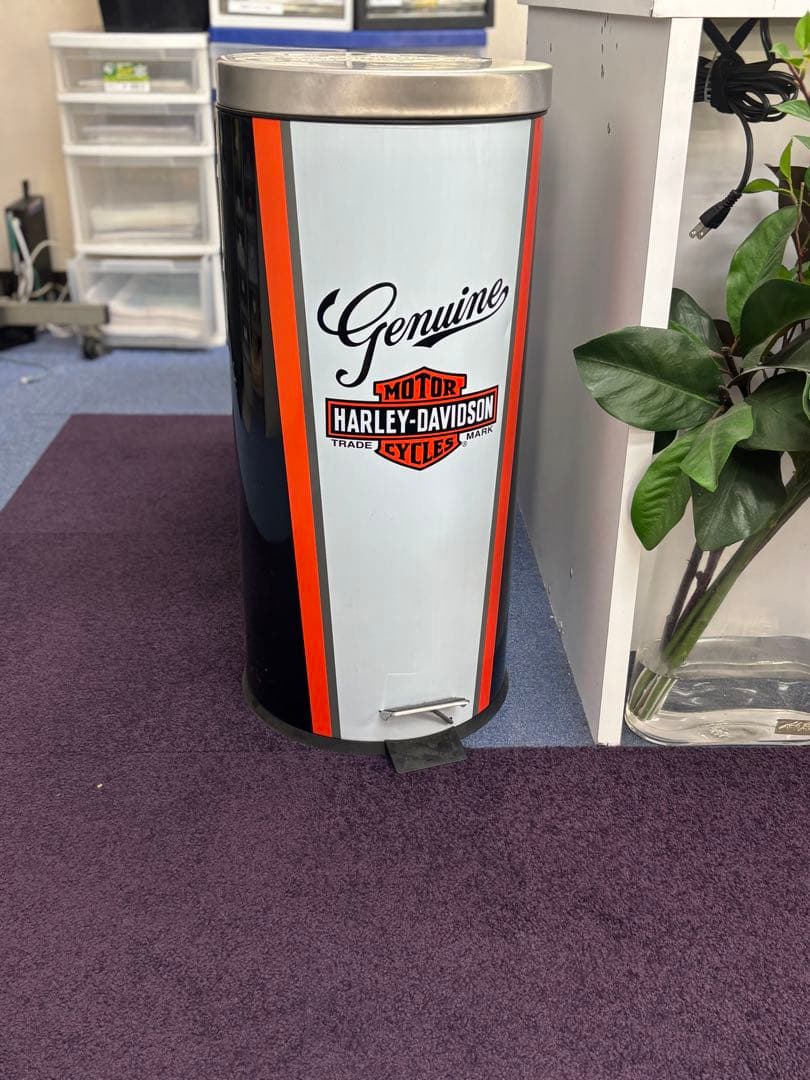 ハーレーダビッドソン ゴミ箱 フットペダル式