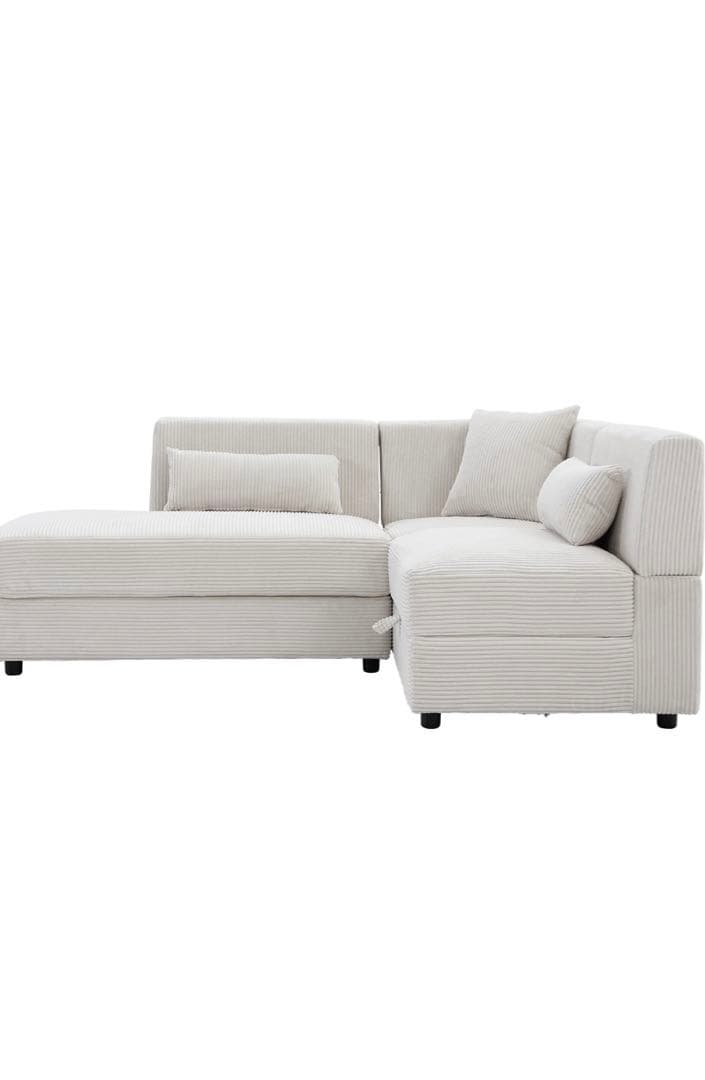 ニトリ　収納付きホワイトコーナーソファ