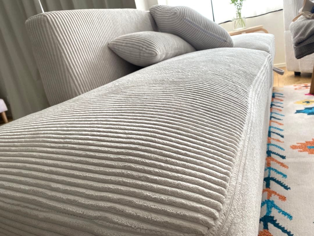 ニトリ　収納付きホワイトコーナーソファ