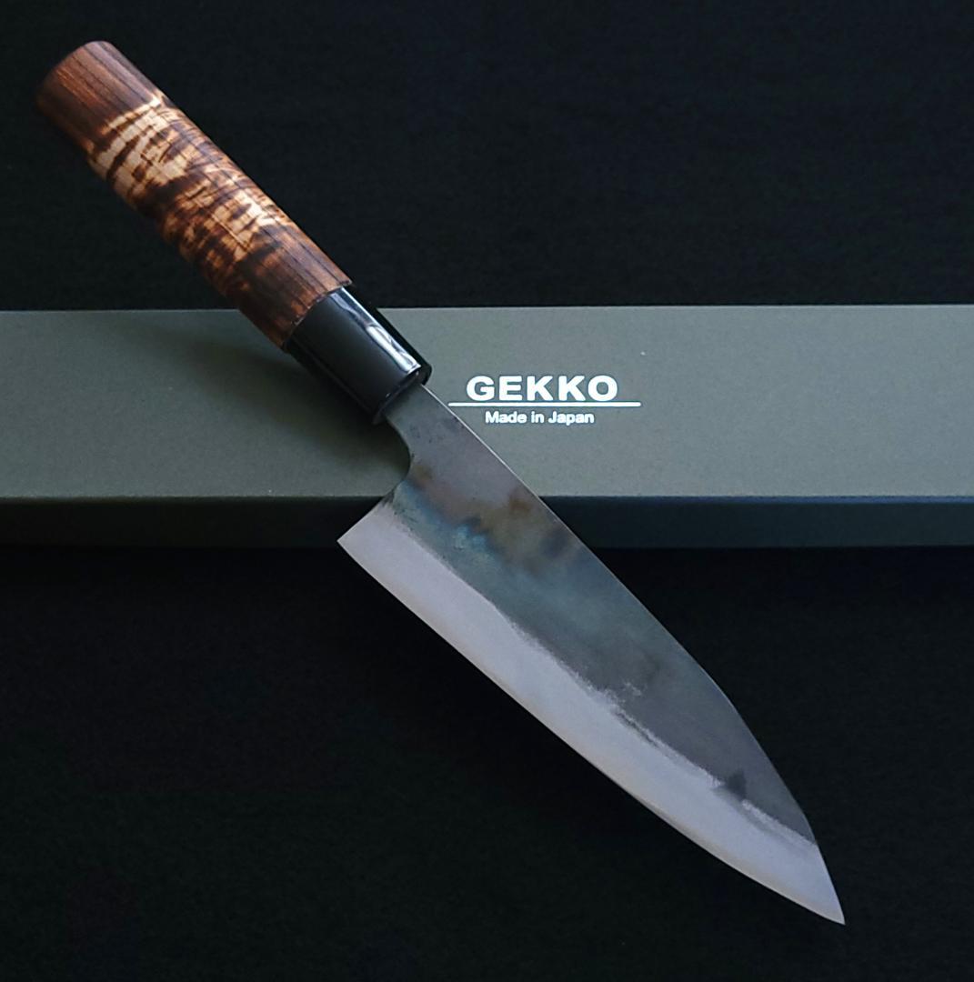 青紙1号 黒打 万能包丁 150㎜ #9382 月光作 日本製 １点物