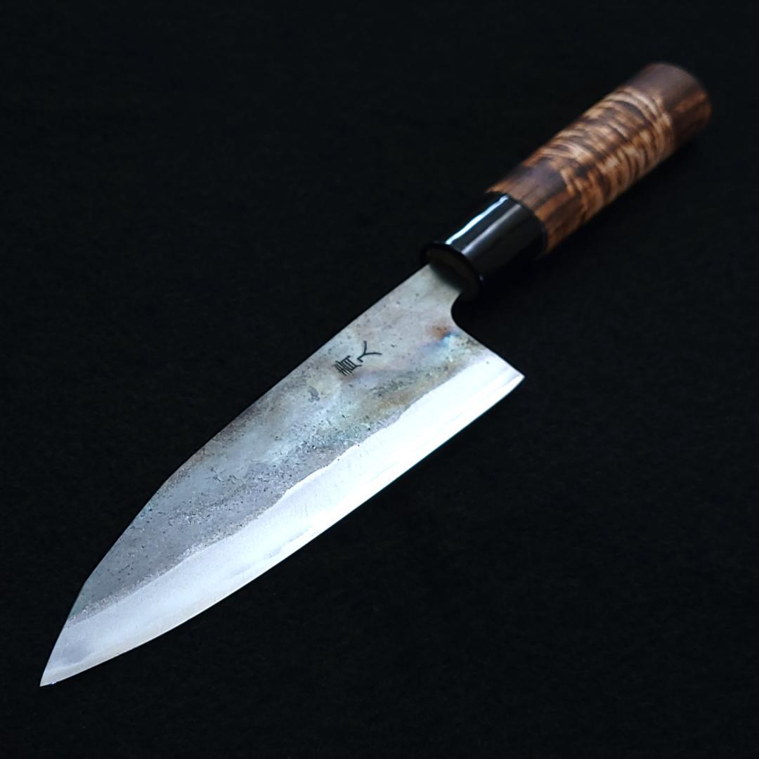 青紙1号 黒打 万能包丁 150㎜ #9382 月光作 日本製 １点物