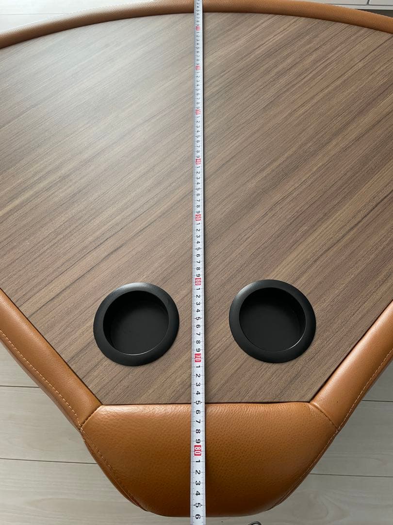 東京インテリア　センターテーブル コーナー型ローテーブル ドリンクホルダー付き