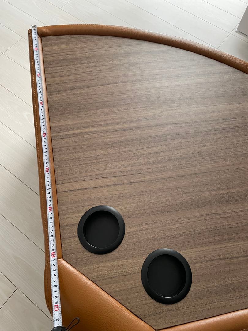 東京インテリア　センターテーブル コーナー型ローテーブル ドリンクホルダー付き