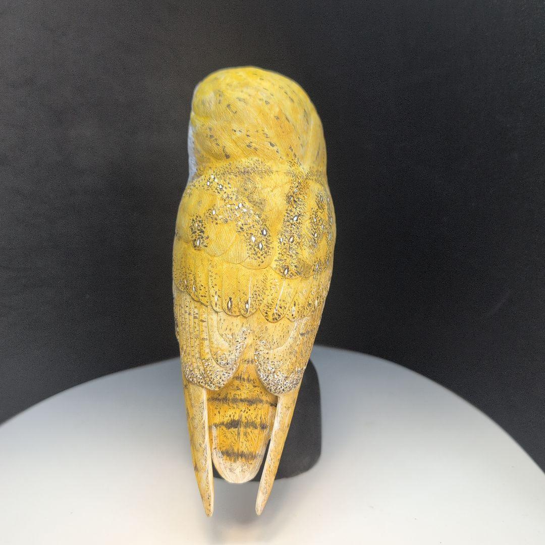 リアル　「メンフクロウ」　野鳥彫刻　 バードカービング　木彫りの野鳥