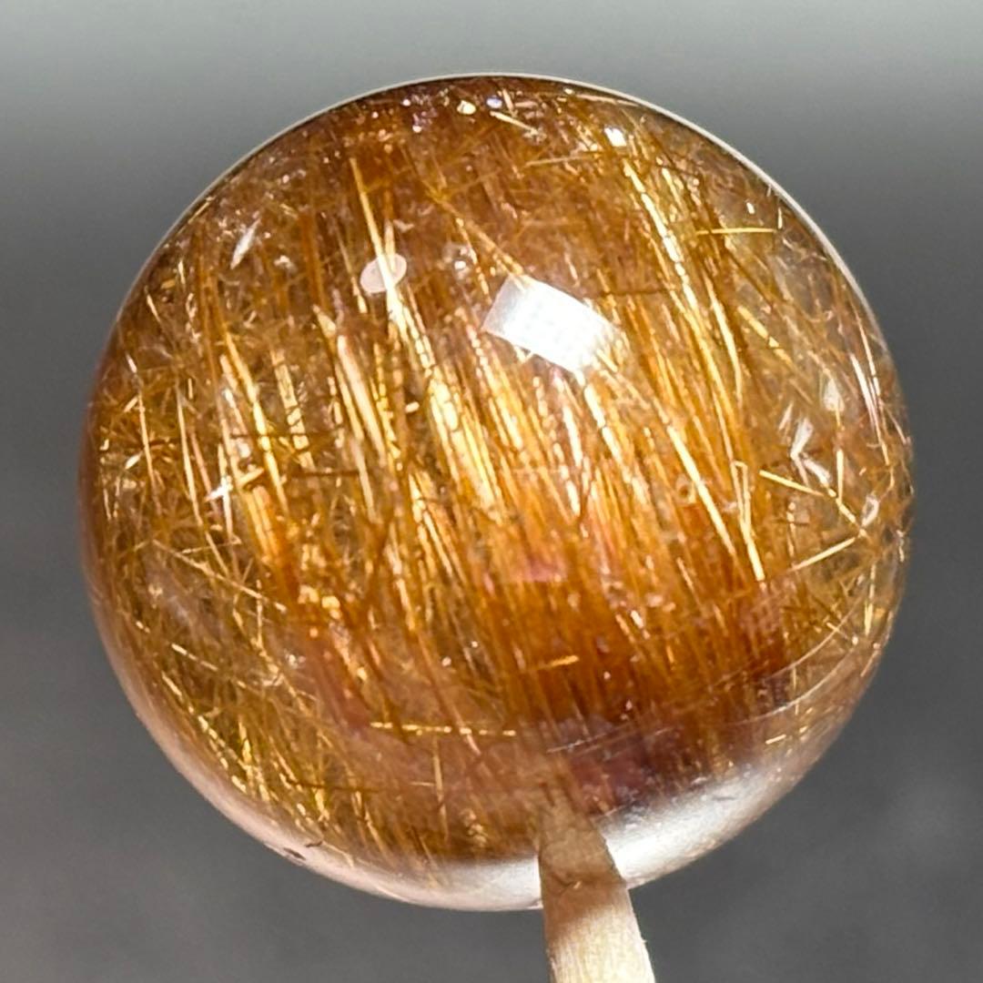 極上　大粒キャッツアイ　ブラウンルチルクォーツK831