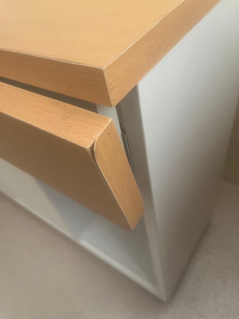 ホワイト木製収納テーブル