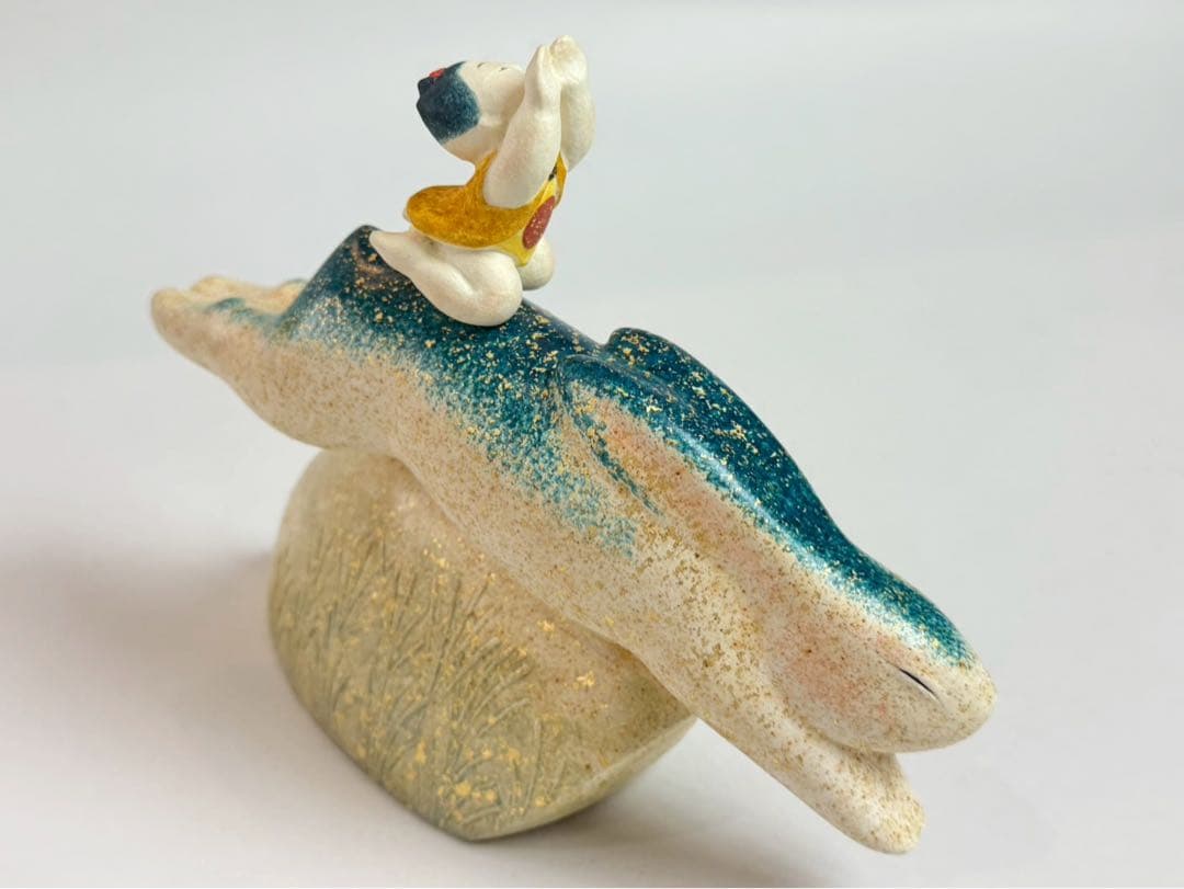 紺谷力　彩塑人形　野遊び　作歴付き