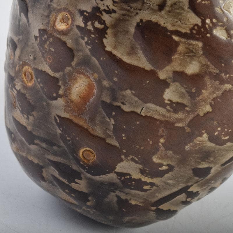 中国　黒石製　竹文　蓋物　N　R9378