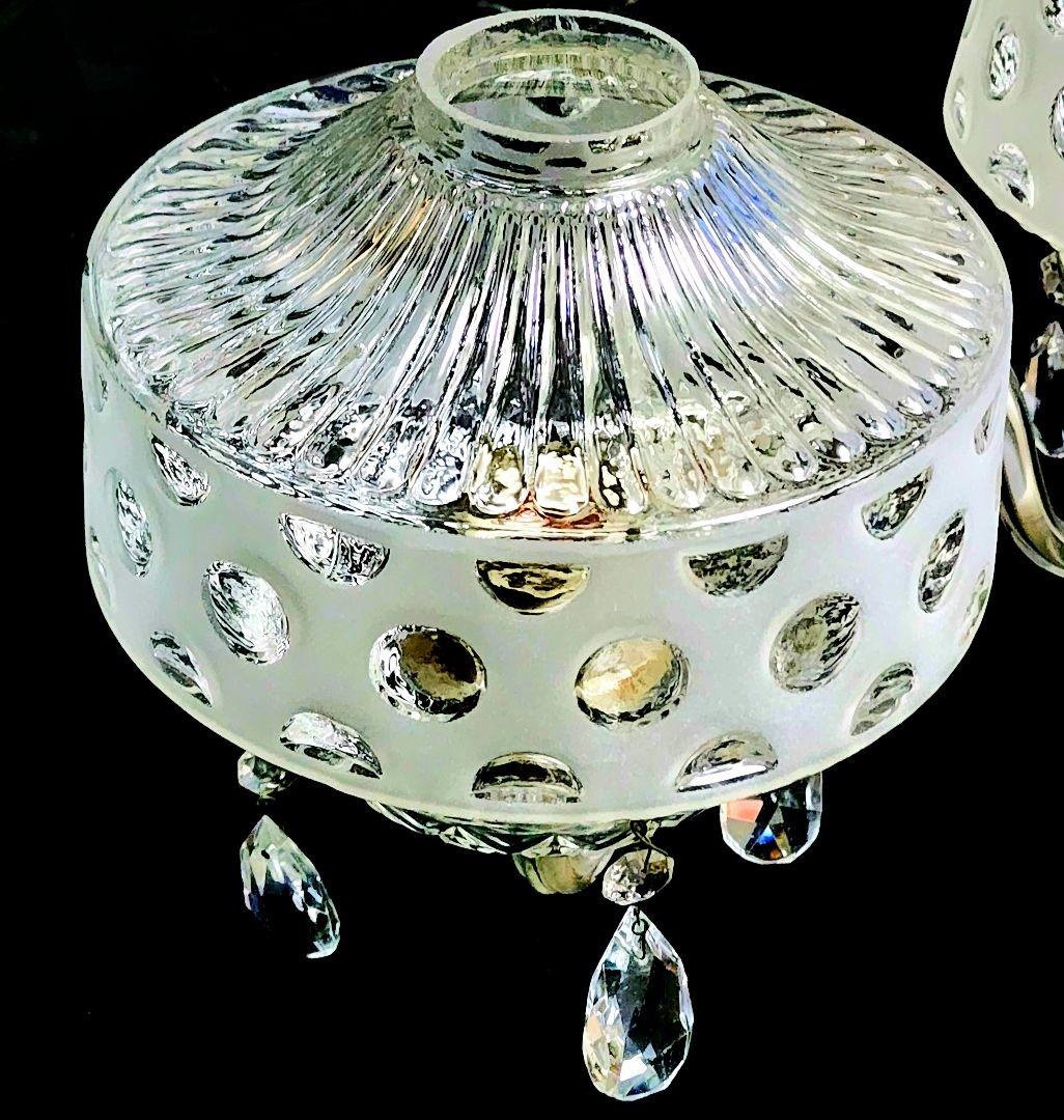 【昭和レトロ】ガラス製シャンデリア_水玉(壁用)