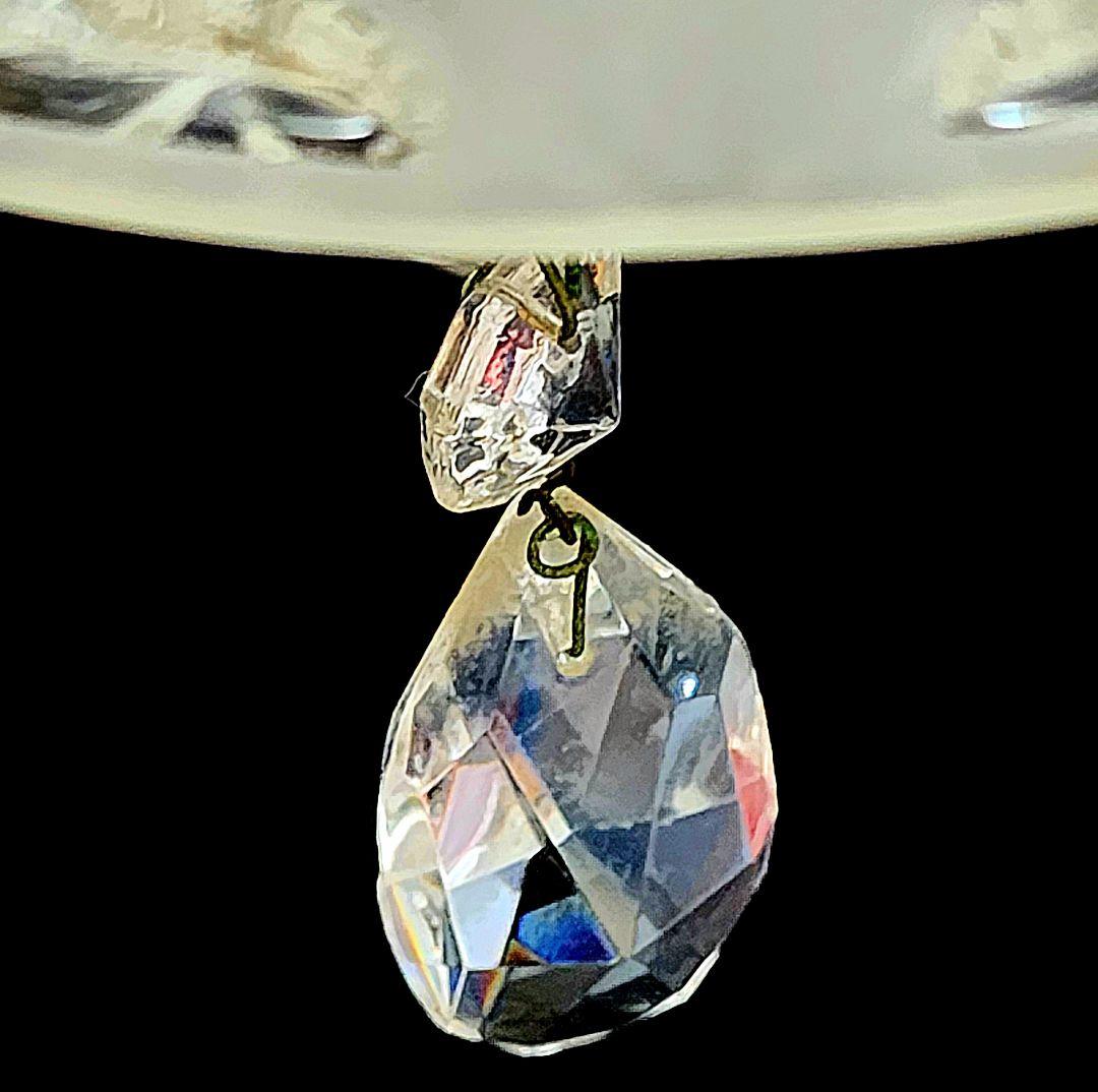 【昭和レトロ】ガラス製シャンデリア_水玉(壁用)