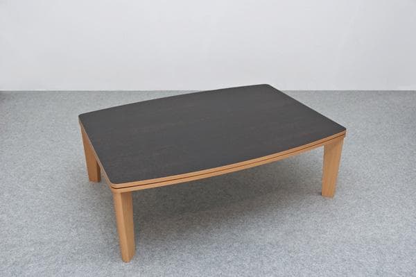 《新品・送料無料》カジュアルコタツ　R天板　105×75　長方形　BR/NA