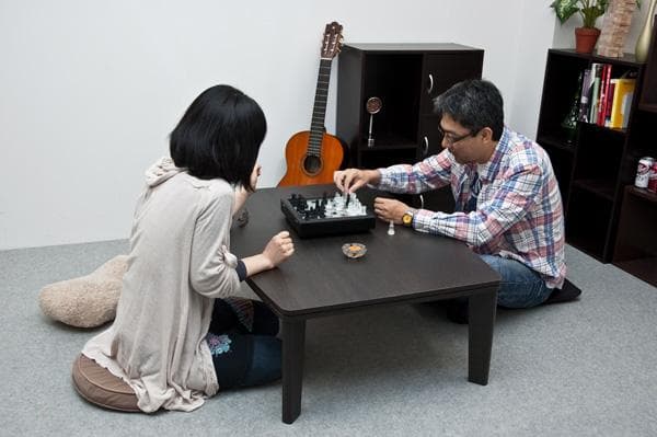 《新品・送料無料》カジュアルコタツ　R天板　105×75　長方形　BR/NA