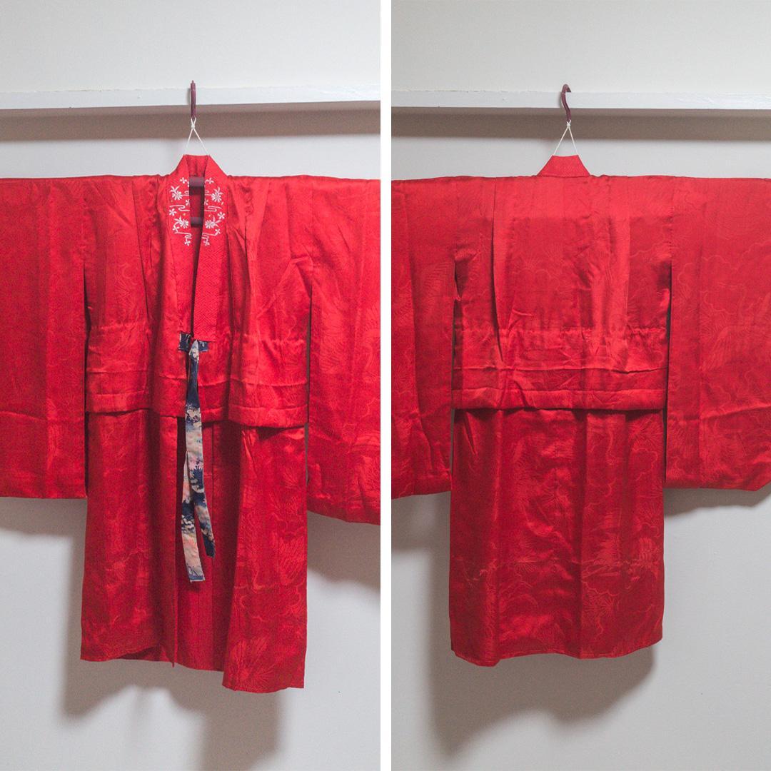 a*a様 【七五三 7歳】正絹・ビンテージ・晴着フルセット・水色～茜色・蝶々・美