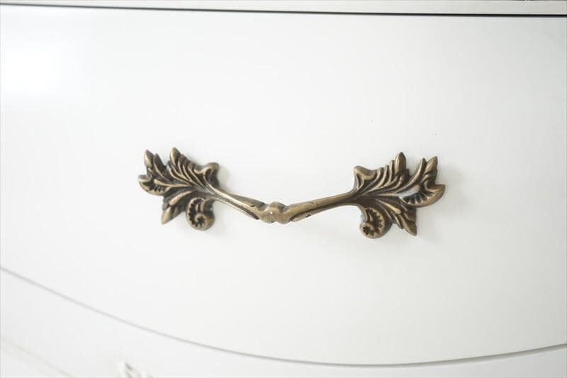 マホガニーの温もり｜ガラス キャビネット WH　ホワイト幅79ｃｍ高さ154ｃｍ