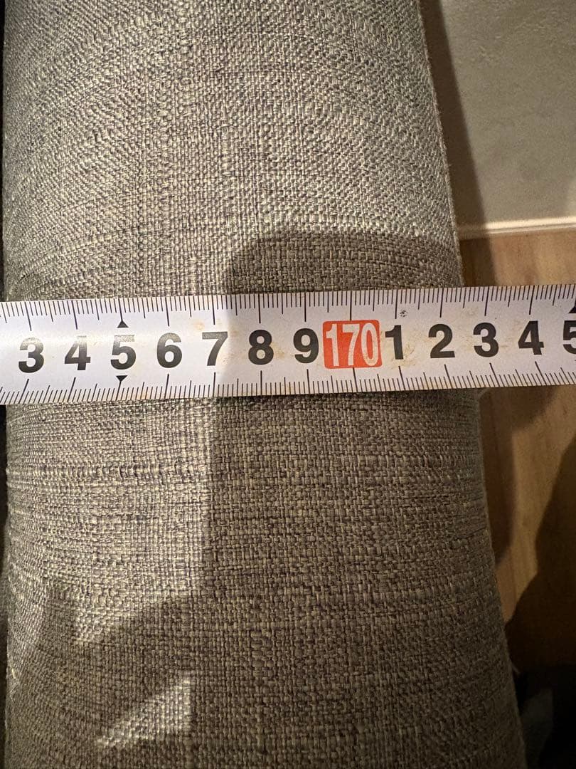 【大川家具】グレーソファ ３人掛け