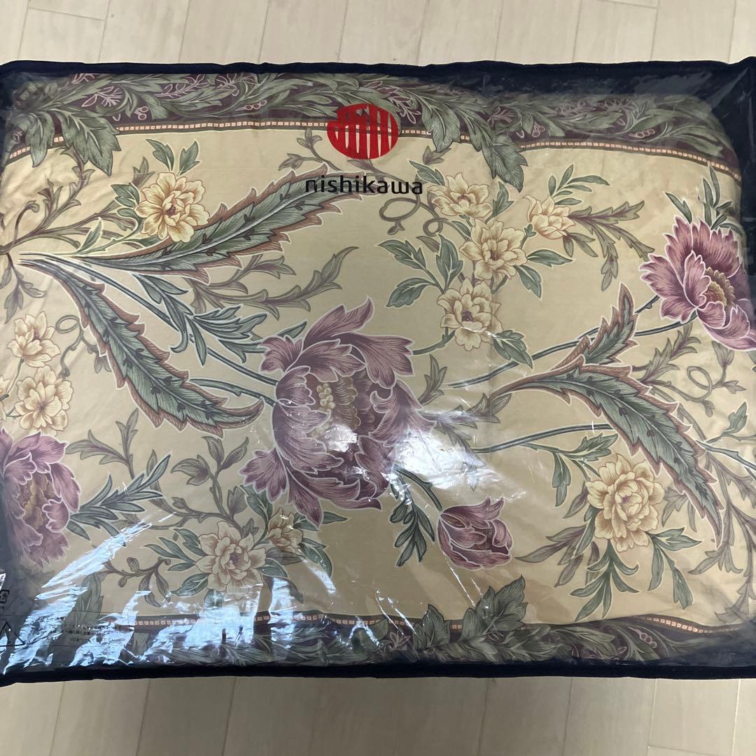 京都西川　Star Candle 花柄 羽毛布団　シングル