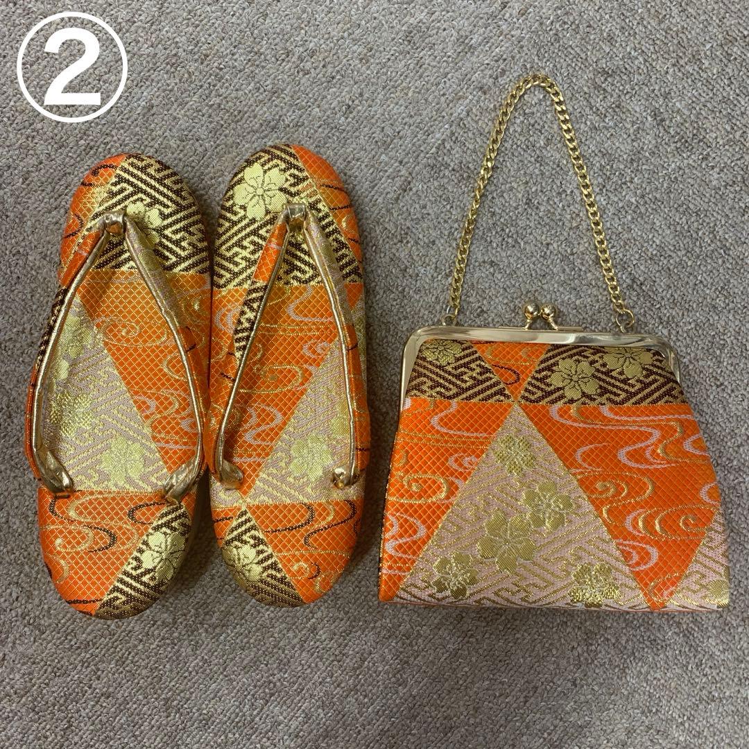 おまとめ512agu4,511agu28,帯,小物類,草履&バッグ□七五三 7歳