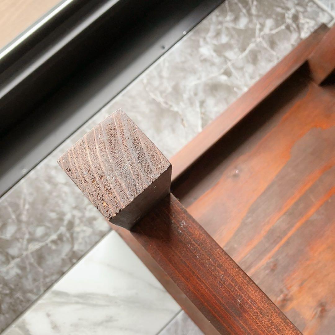 アジアンテイスト タイルトップサイドテーブル 木製 オリエンタル