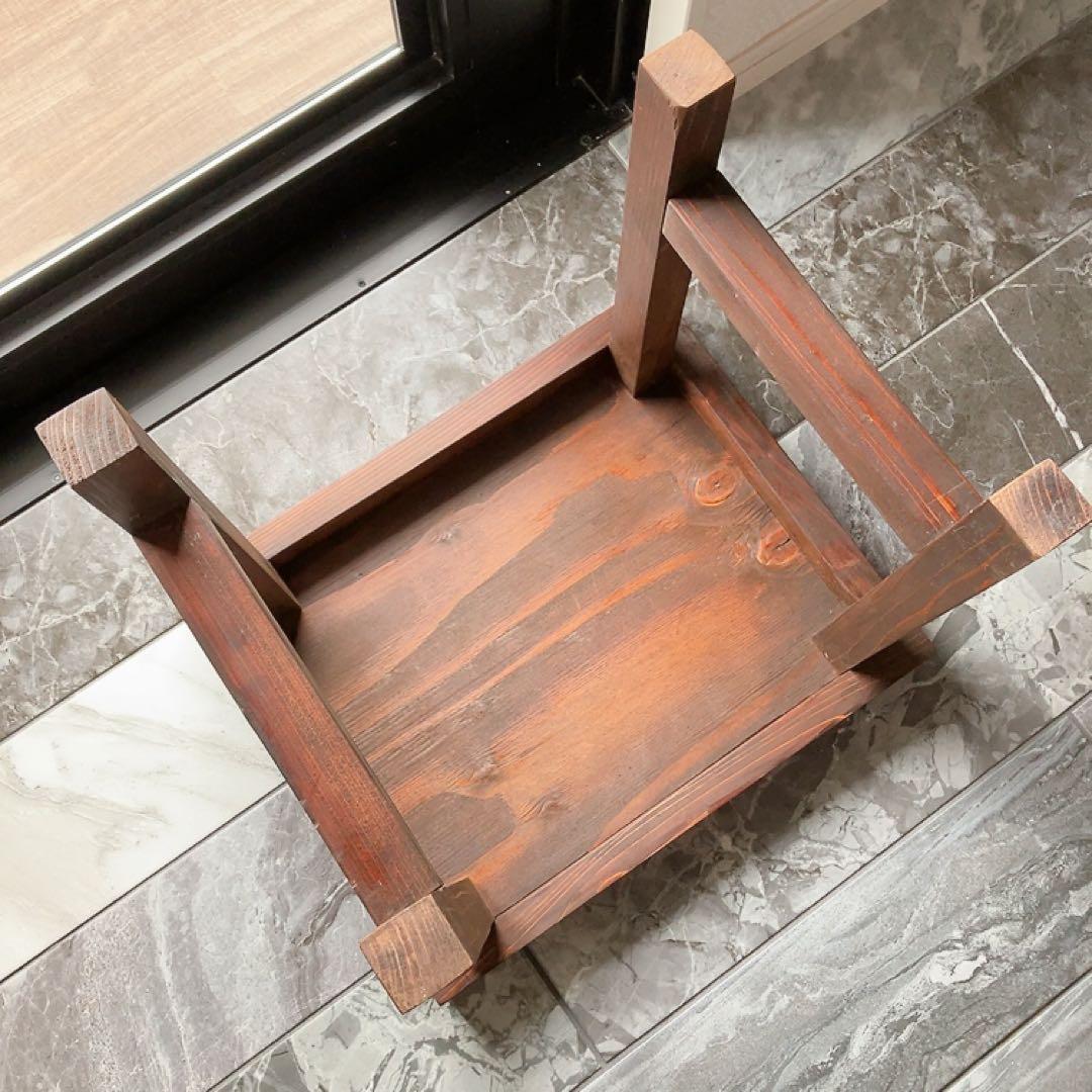 アジアンテイスト タイルトップサイドテーブル 木製 オリエンタル