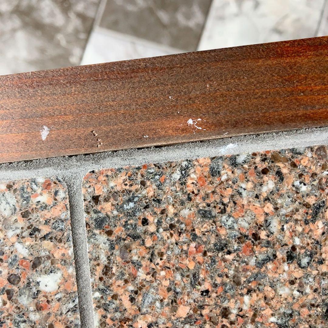 アジアンテイスト タイルトップサイドテーブル 木製 オリエンタル