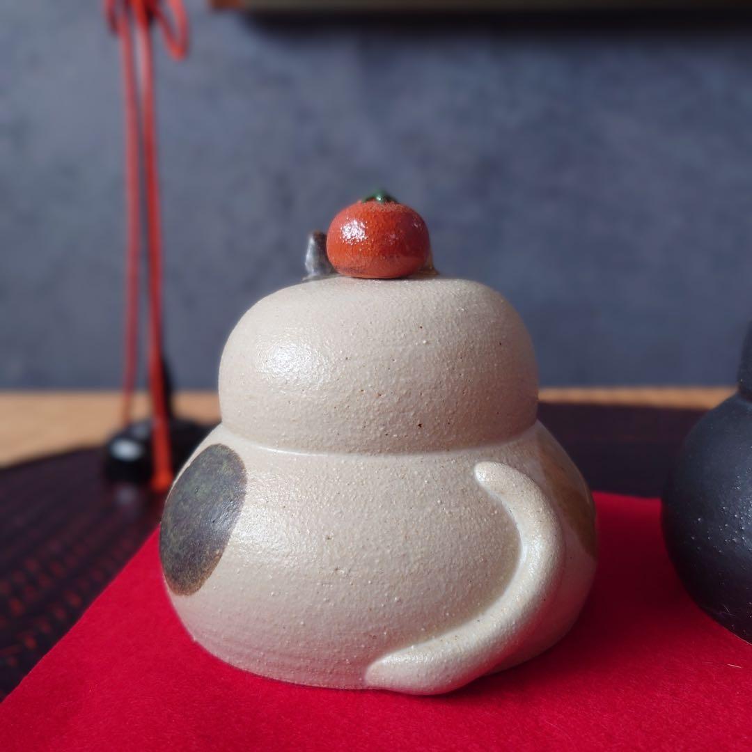 三毛さん❤︎ハチワレさん　　猫鏡餅からお雛様に♪