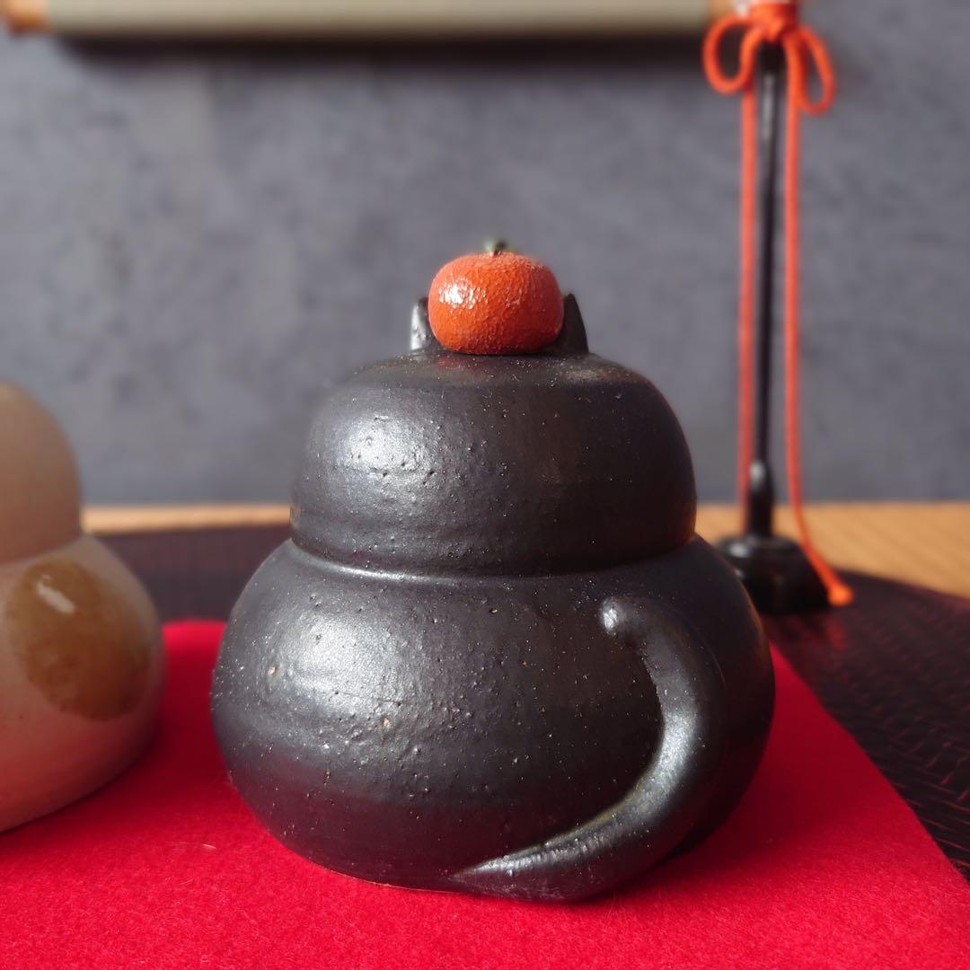 三毛さん❤︎ハチワレさん　　猫鏡餅からお雛様に♪