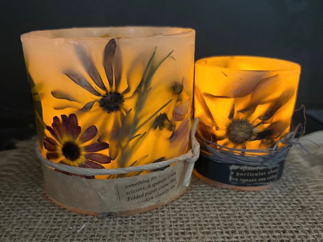 ⑳マムandガザニアのボタニカルキャンドルホルダーset
