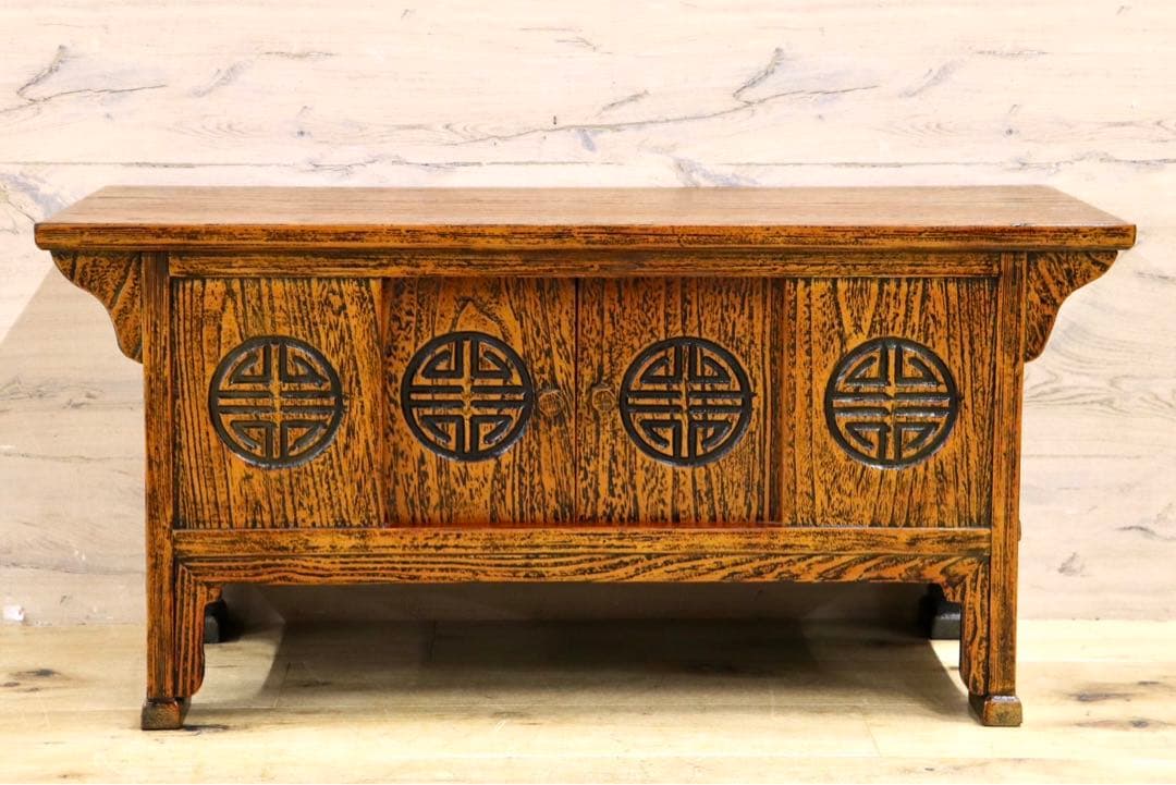 GMIS38B○李朝家具 机 文机 ライティングデスク 飾り台 引き出し アンテ