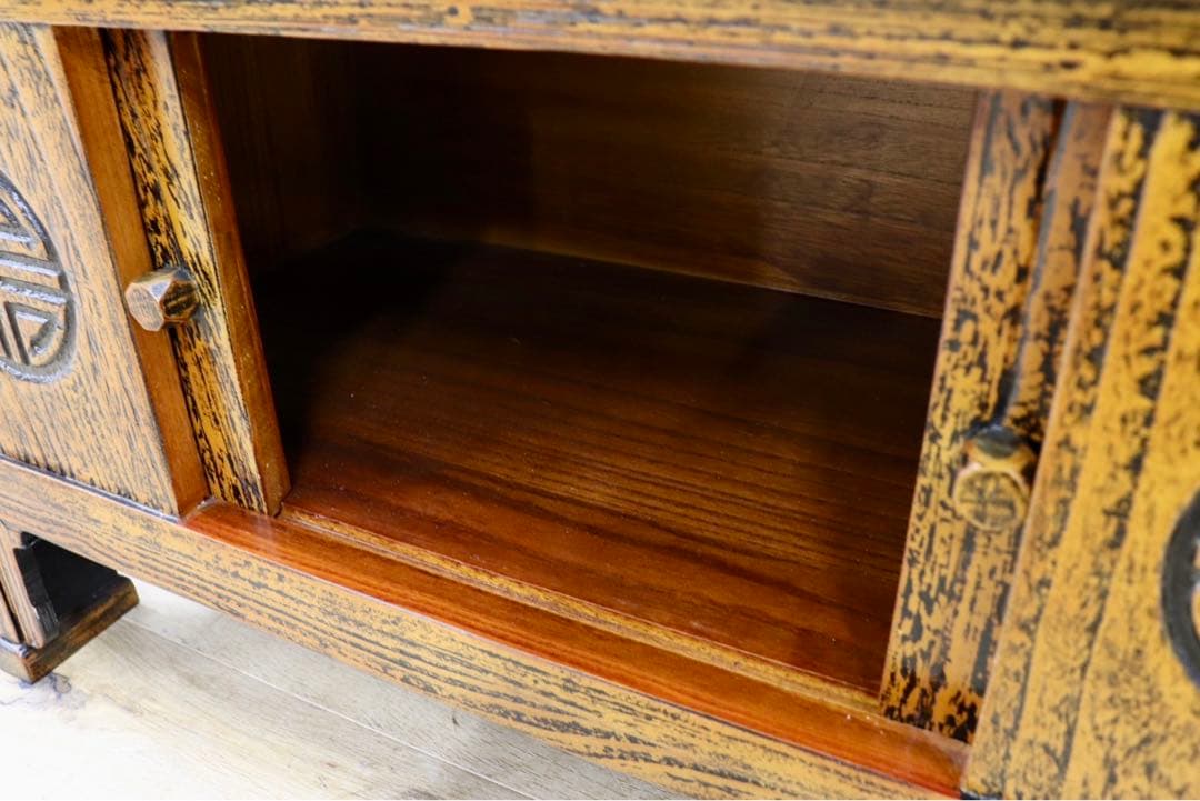 GMIS38B○李朝家具 机 文机 ライティングデスク 飾り台 引き出し アンテ