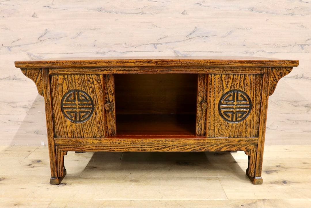 GMIS38B○李朝家具 机 文机 ライティングデスク 飾り台 引き出し アンテ