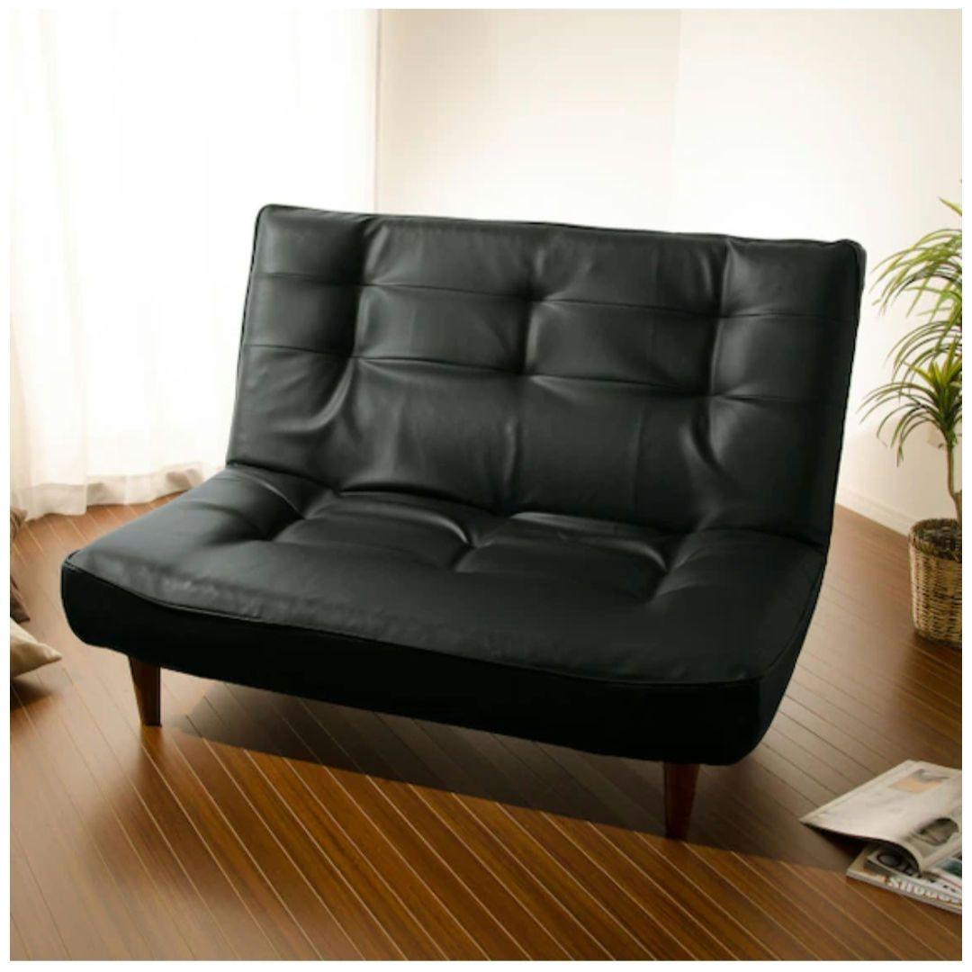 ニトリ　NITORI　リクライニングソファ (リミット BK)　ブラック