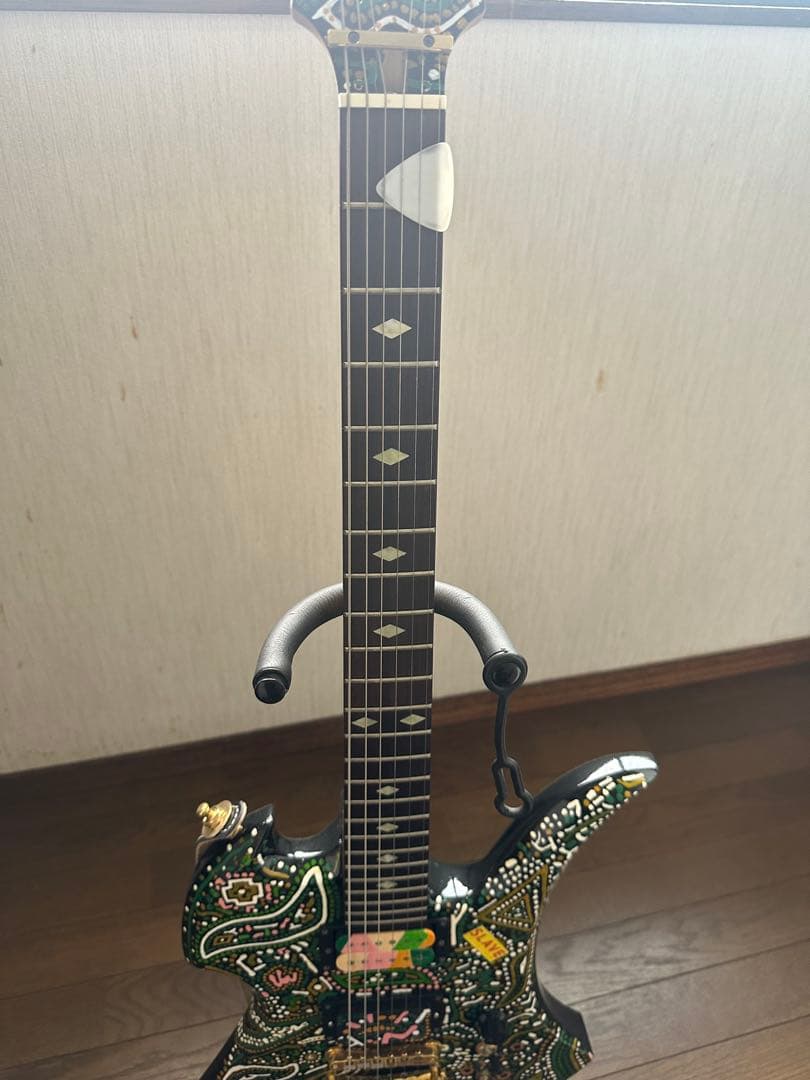 hideモッキンバード 自作アメーバペイントギター - メルカリ