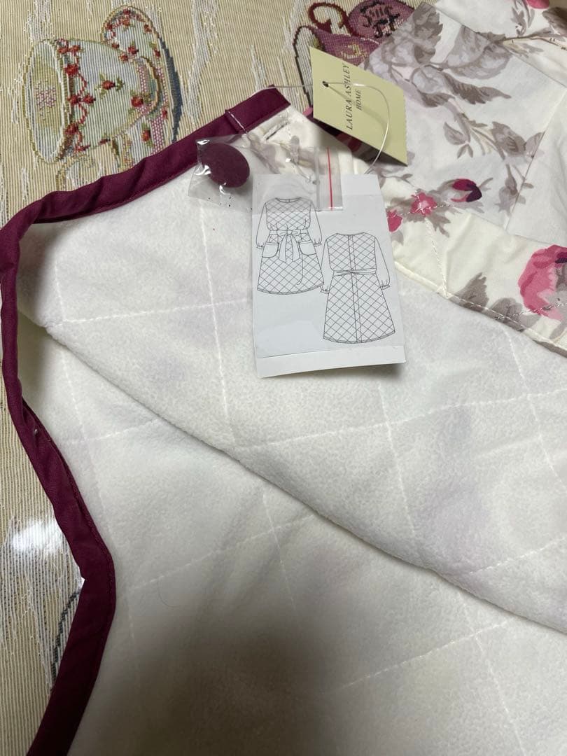 レア未使用 ローラアシュレイ ロージズ ワンピース エプロン リボン