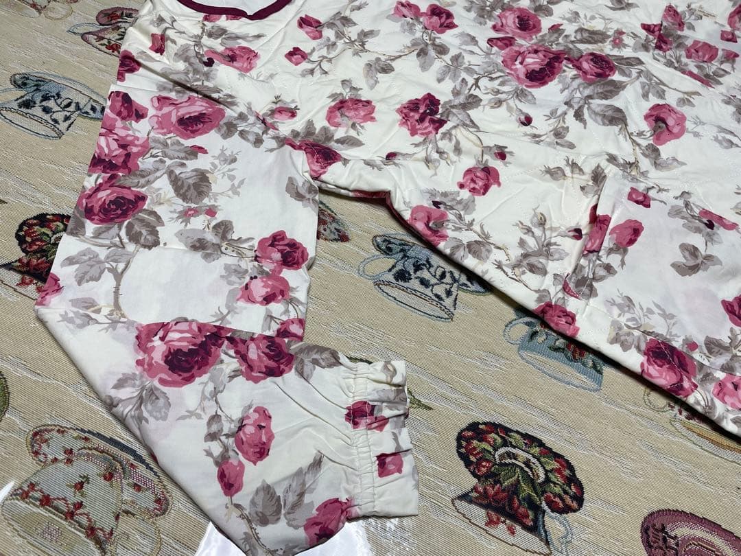 レア未使用 ローラアシュレイ ロージズ ワンピース エプロン リボン