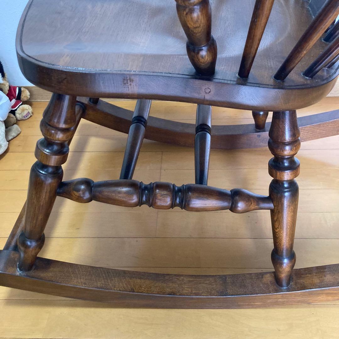 ロッキングチェア 木製 1脚ソファー オーク アンティークチェア　ハート