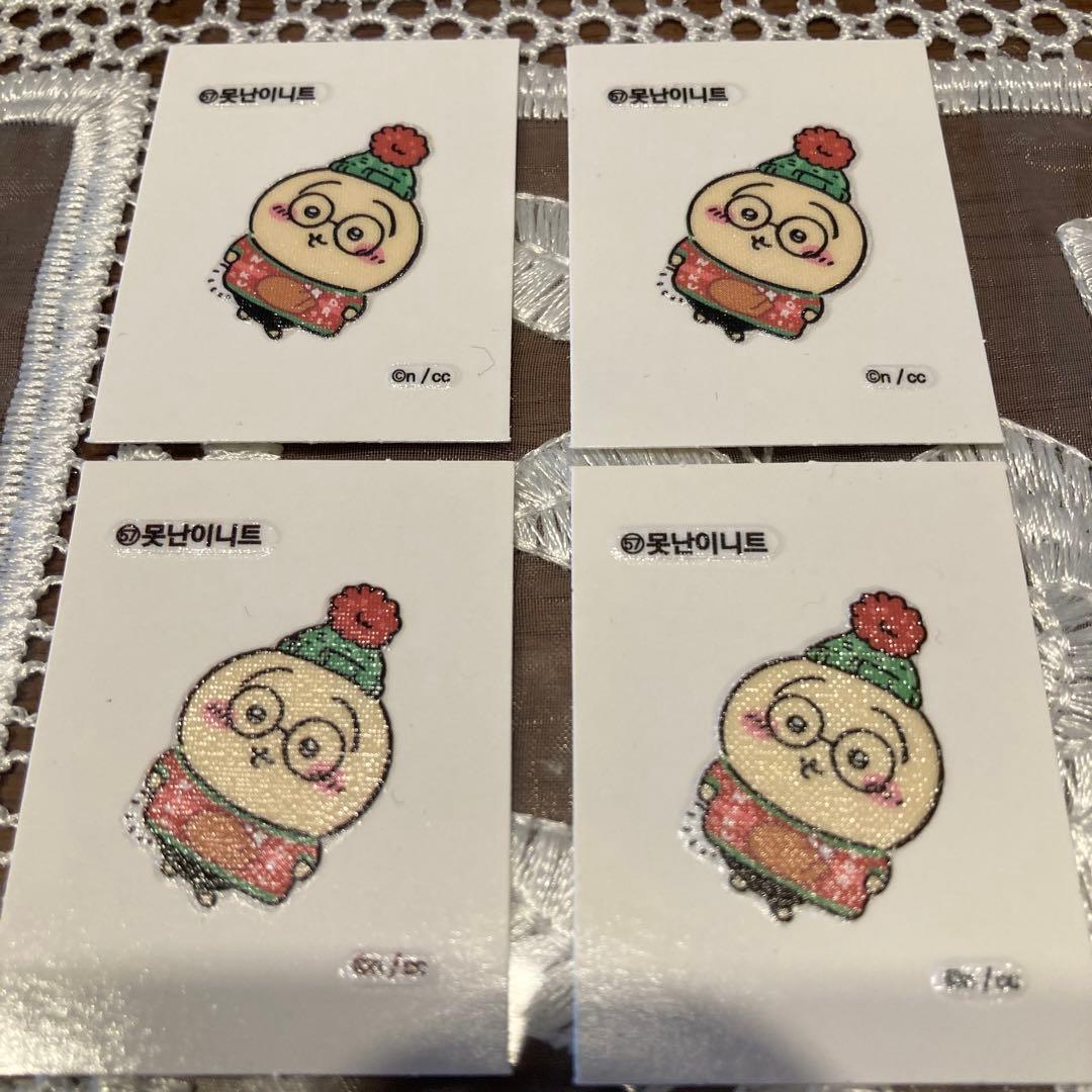 ちいかわ 韓国限定 レトロステッカー クリスマス うさぎ 4枚セット