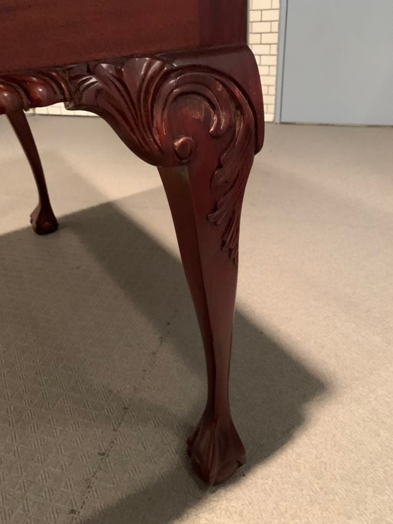 イギリス ビンテージ 猫足 多収納書斎机 - メルカリ