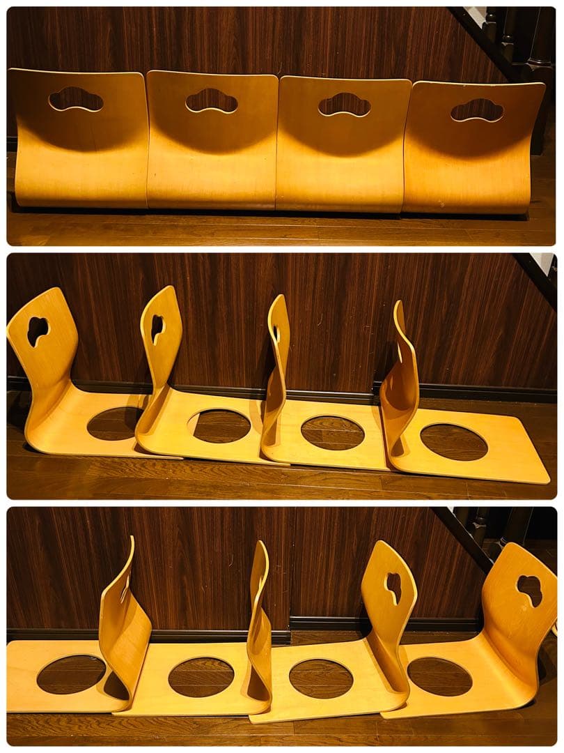 【良品】 曲げ椅子 10脚セット 木製 アンティーク