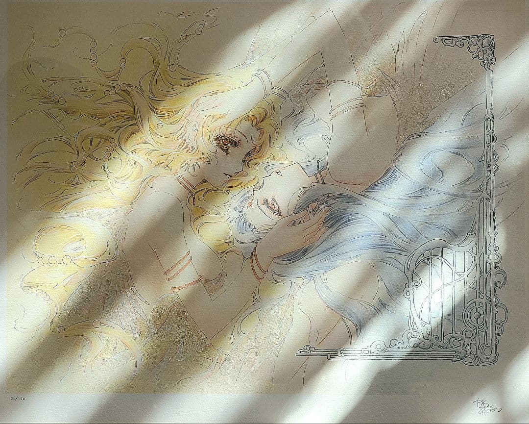 M＆I ART SYSTEM】中嶋敦子『睡蓮－煌めきのつぼみ－』サイン入り版画