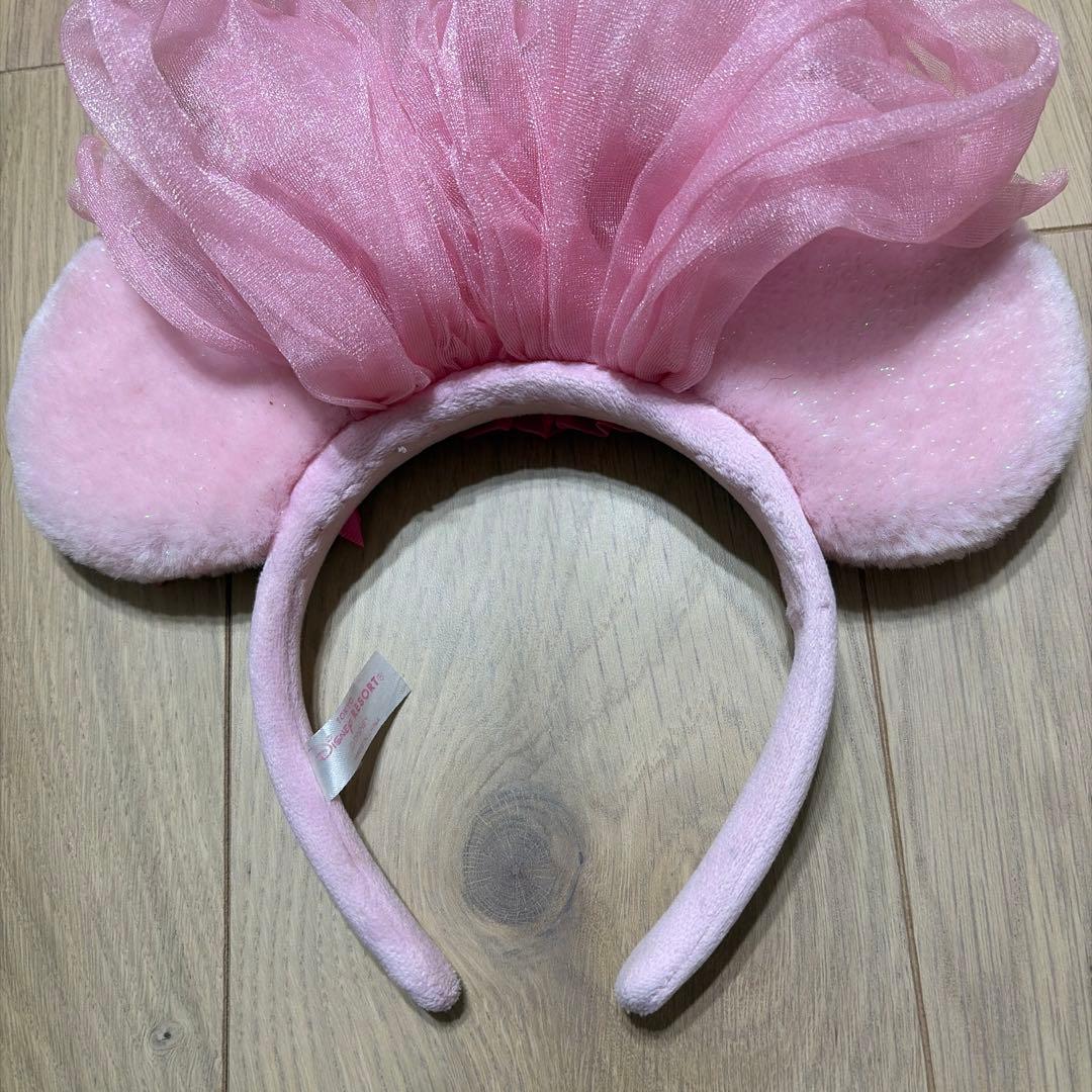 ミニー 王冠カチューシャ ピンク ベール プリンセス ディズニー レア