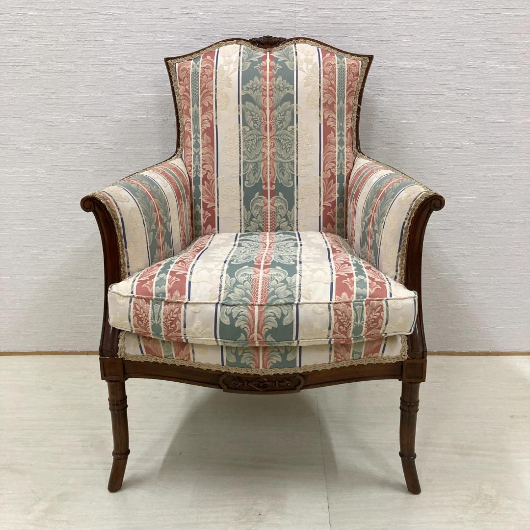 アンティーク調　クラシック　1人掛けソファ　アームチェア　椅子