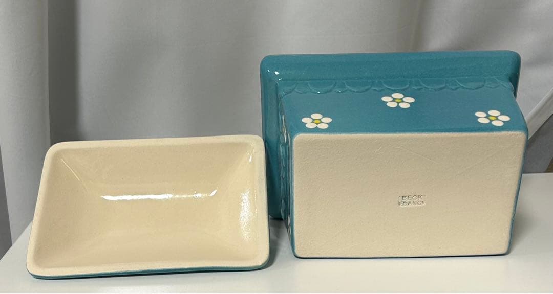 フランス製BECKアルザス陶器 レクタンギュレ 未使用品 4点セットまとめ