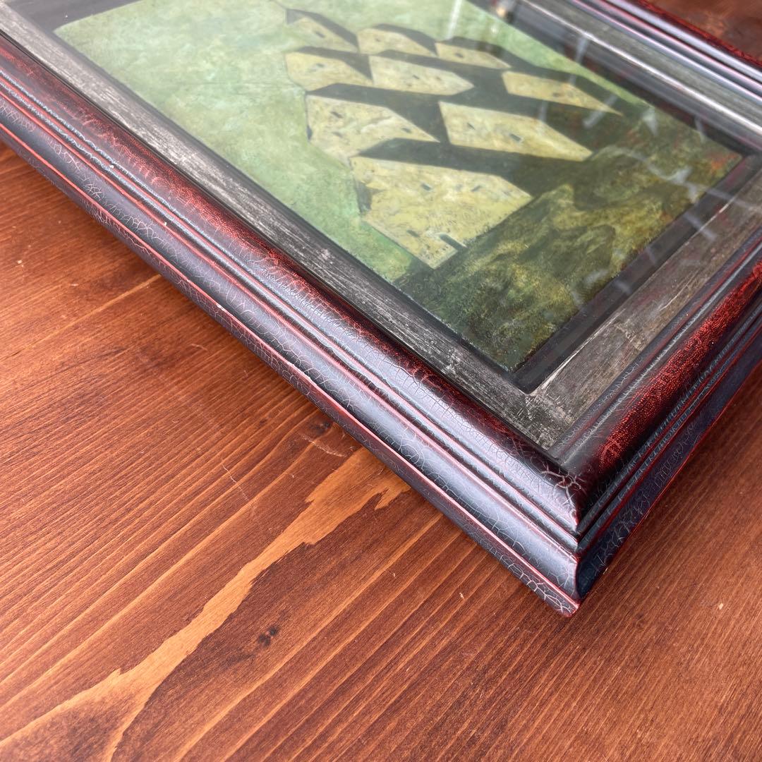 油彩画 教会 抽象画 風景画 井上秀樹 油絵 画家 キャンバス 額装済み