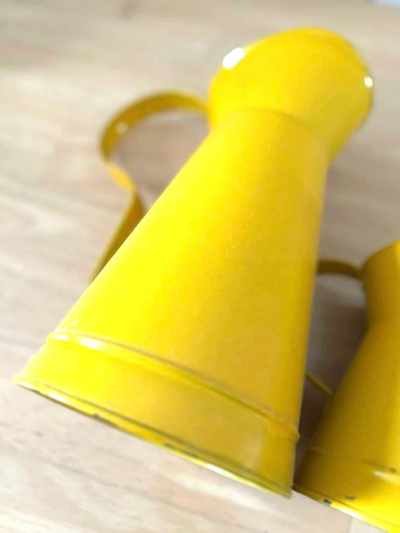 イエロー 金属製 ピッチャー 水差し2個セット ドライフラワー 花瓶