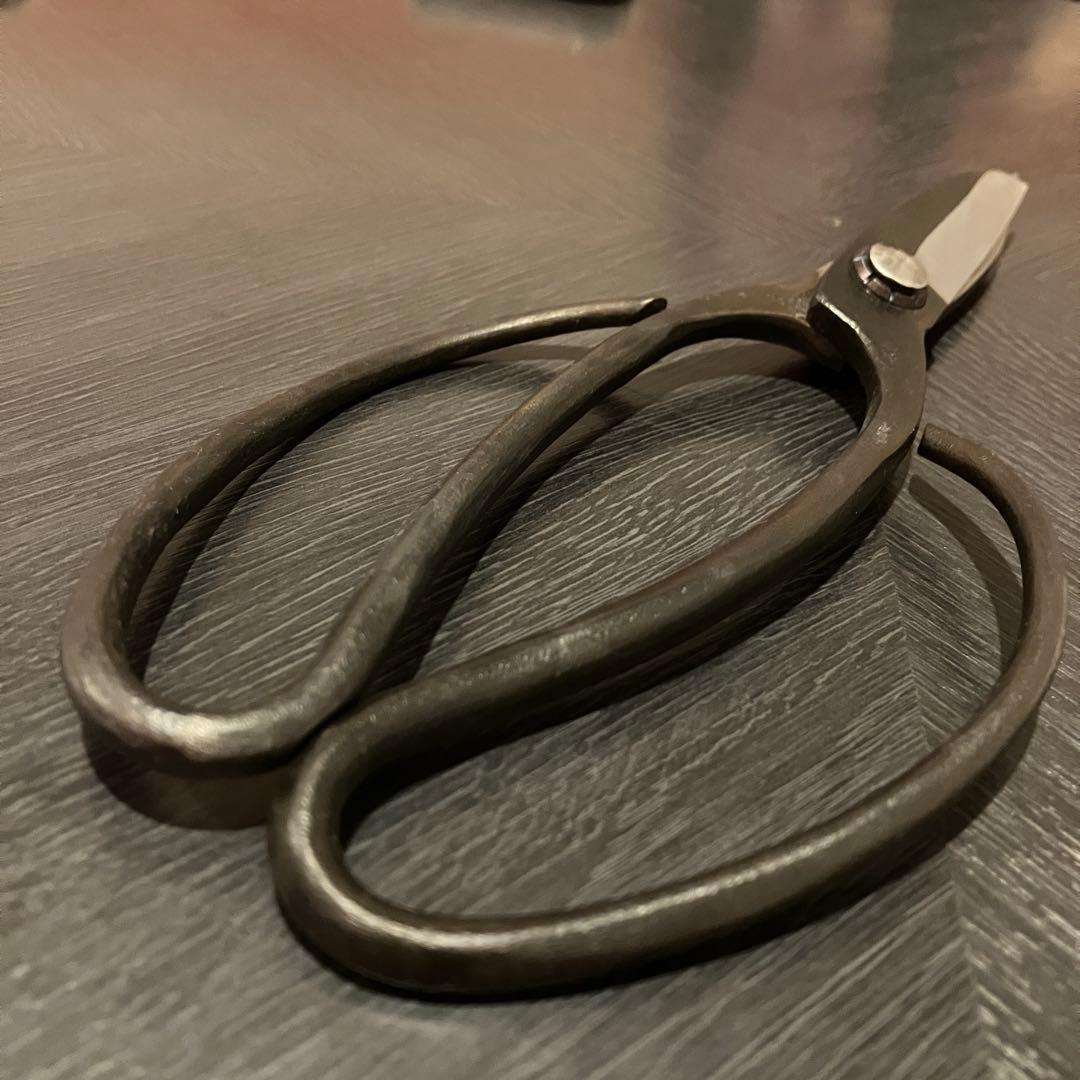 安広　全鋼　植木鋏　蕨手