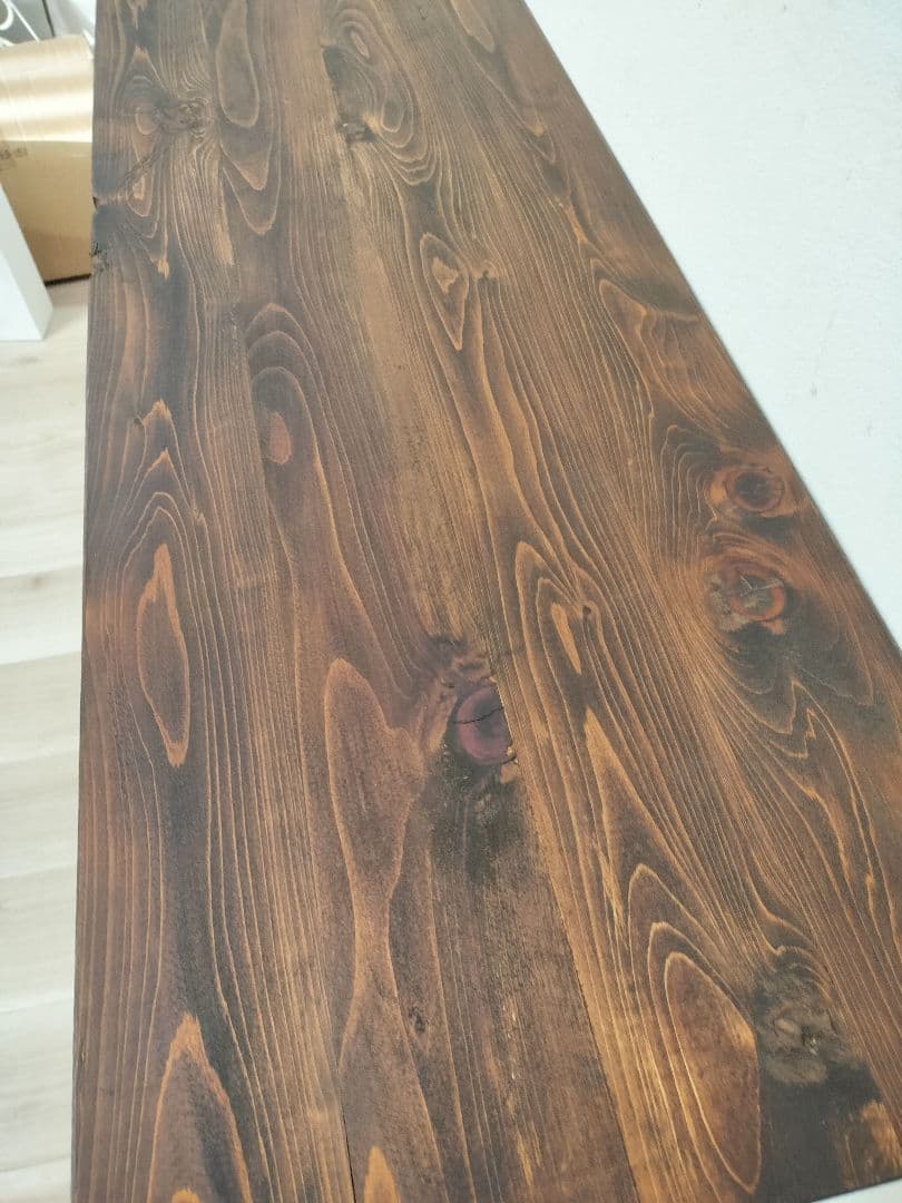 ウォールナット色　カウンターテーブル　机　パソコンデスク　幅100