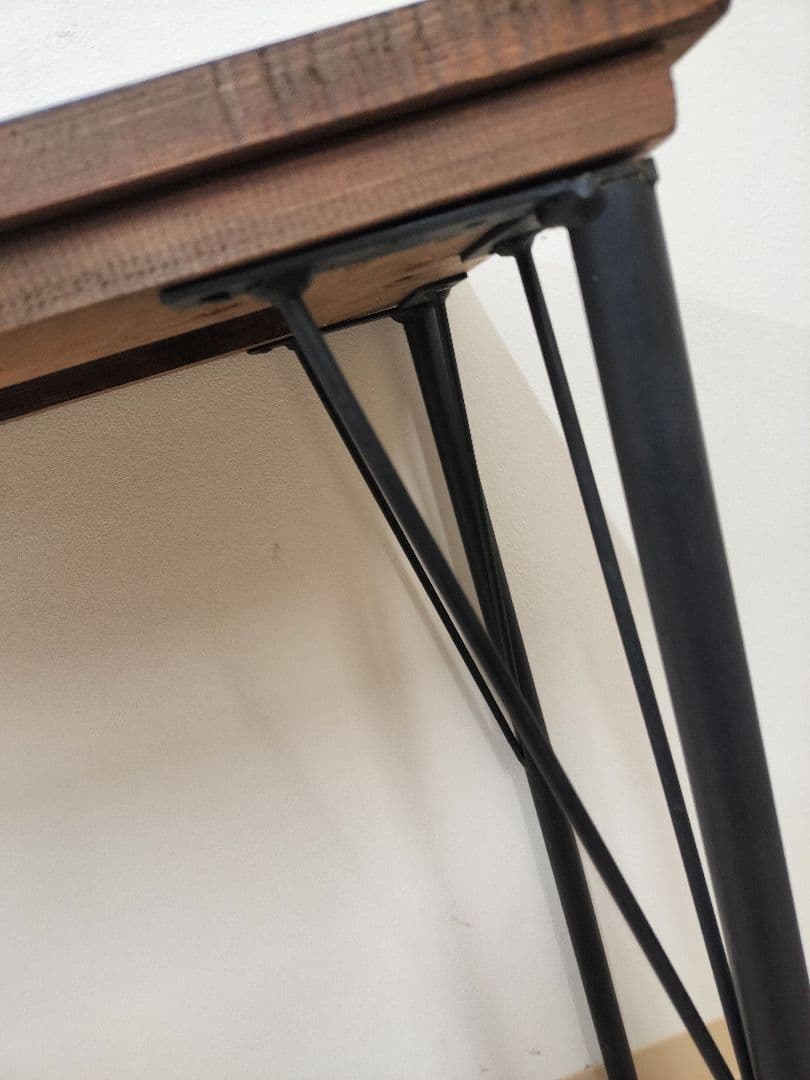 ウォールナット色　カウンターテーブル　机　パソコンデスク　幅100