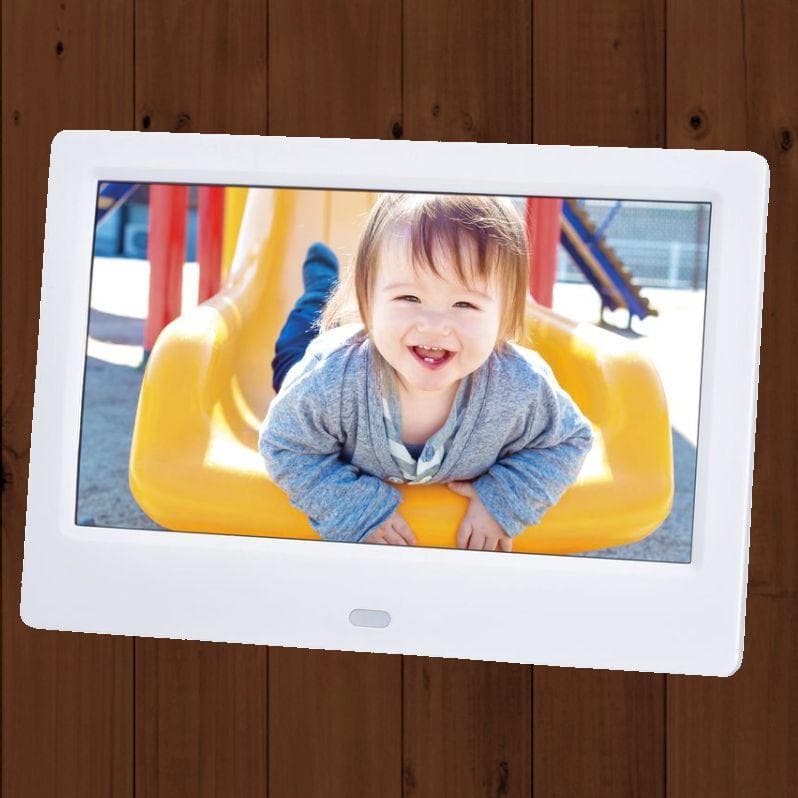 グリーンハウス 7型 デジタルフォトフレーム ホワイト　７インチ幅約１３ｃｍ
