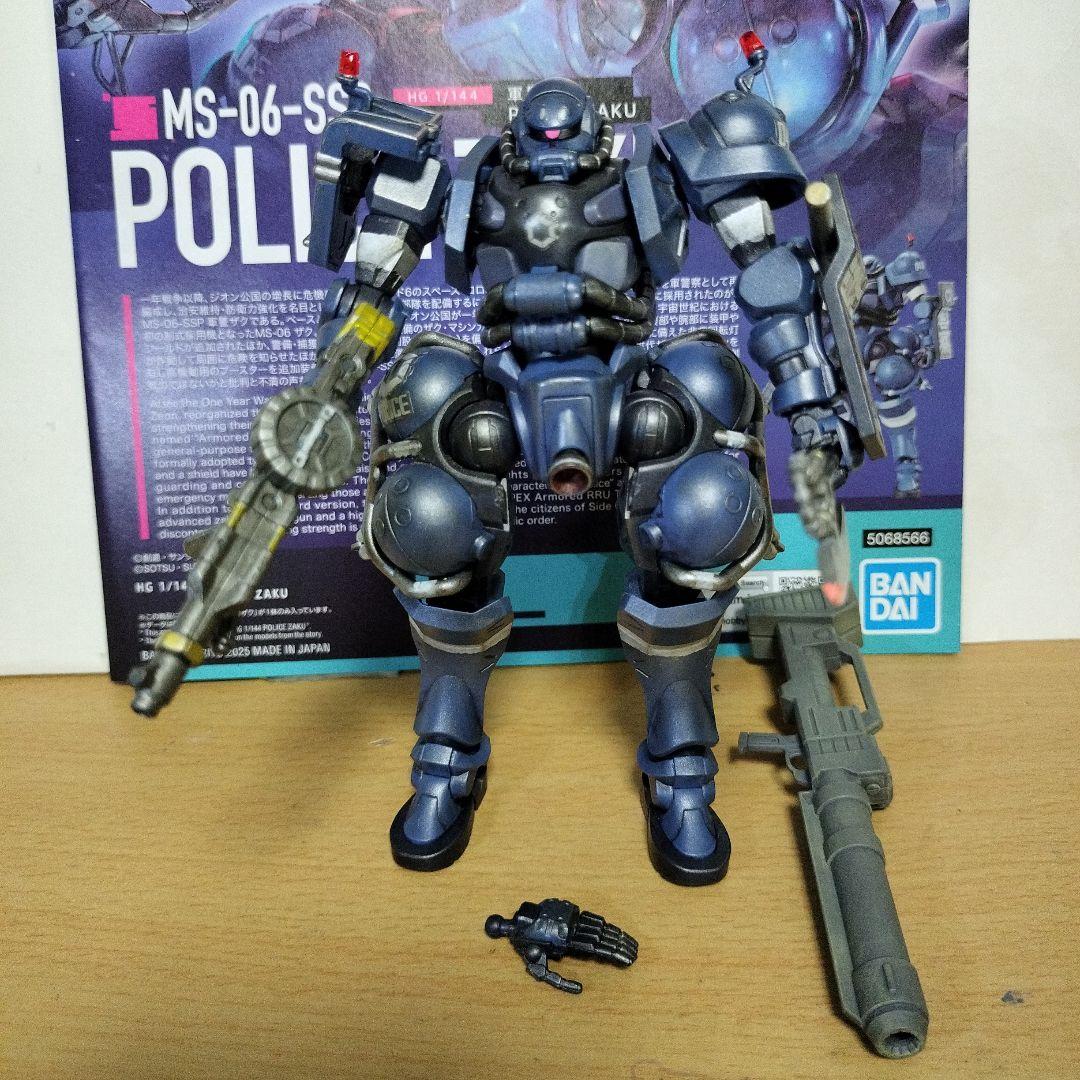 HG POLICE ZAKU 1/144 軍警ザク 塗装完成品 ジークアクス - メルカリ